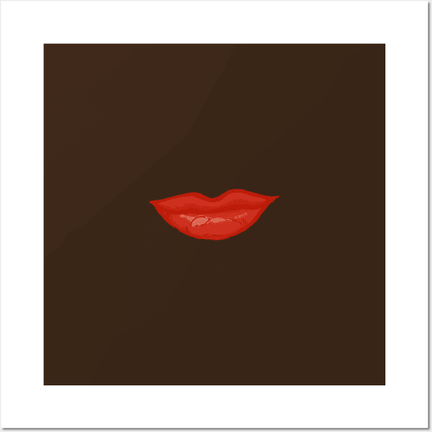 Lips: Espresso Wall Art by WickedFaery